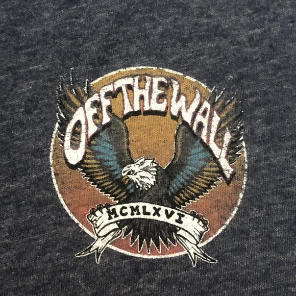 Vans Off The Wall Blue Eagle MCMLXVI Print Skater Shirt Women Size Medium - Picture 3 of 12